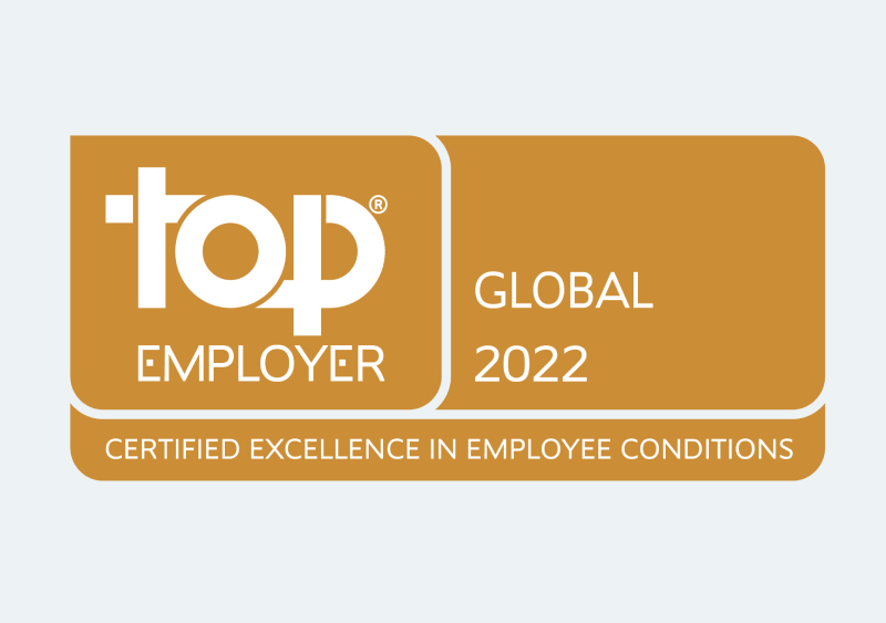 Top Employer Global 2022 Certified Excellence in Exployee Conditions