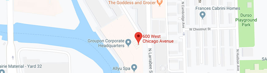 A map of Chicago, IL