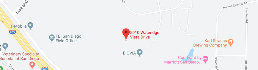 A map of San Diego, CA