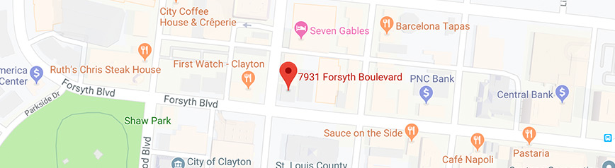 A map of St. Louis, MO