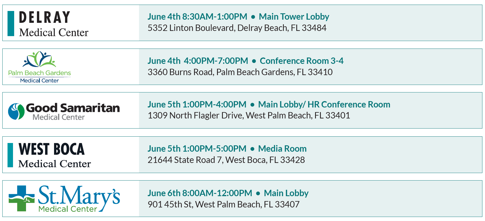 Palm Beach Market Hiring Events