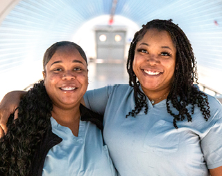 two female employees