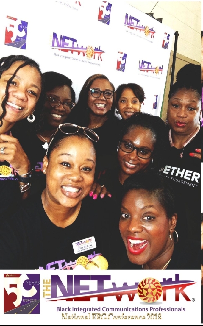 gina takes a selfie with the team