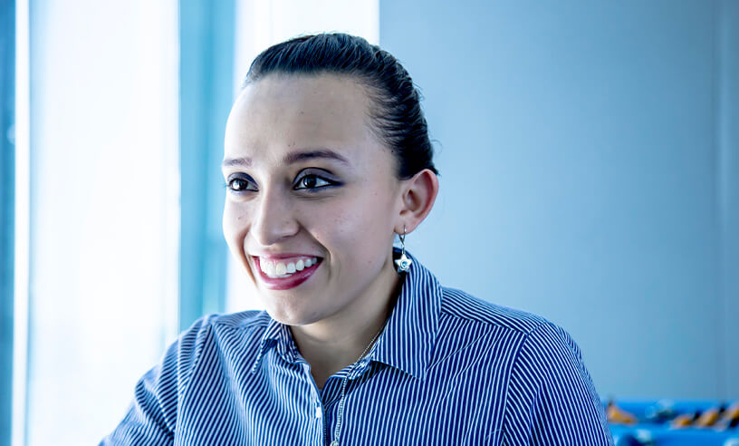 Woman smiling
