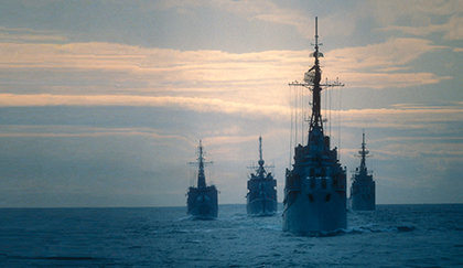 4 ships in the sea