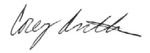 Corey Anthony's signature