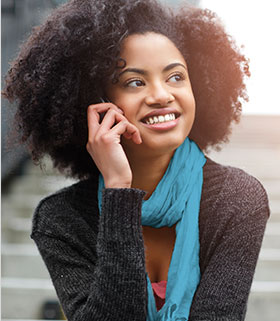 Person chatting with a recruiter on the phone