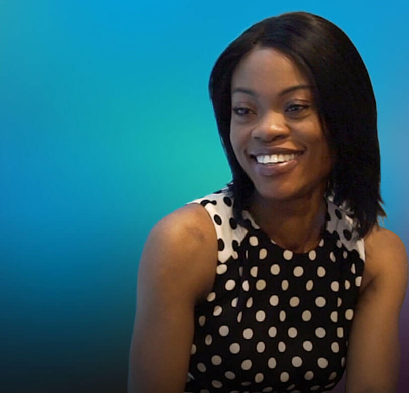 Female African-American employee smiling