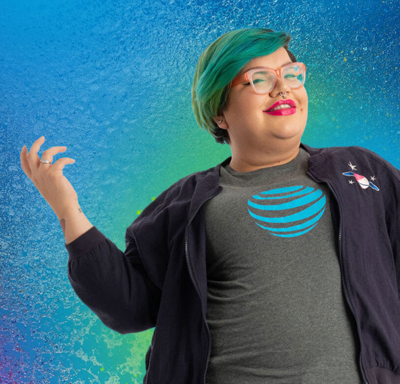 Female LGBTQ employee smiling