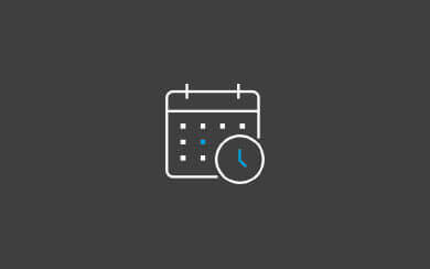 Calendar with icon of clock