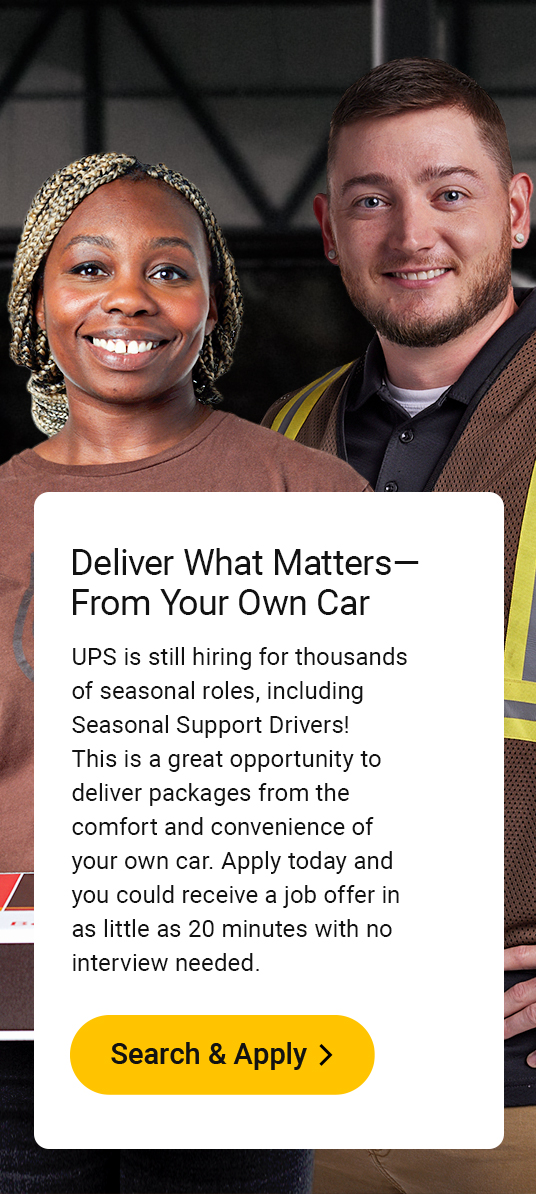 Sign up for Job Alerts. Ready to Make the Shift to UPS but you don't see a job opportunity in you area right now? Don't worry! We have jobs opening up around the country at different times throughout the year. Sign up for Job Alerts and we'll email you.