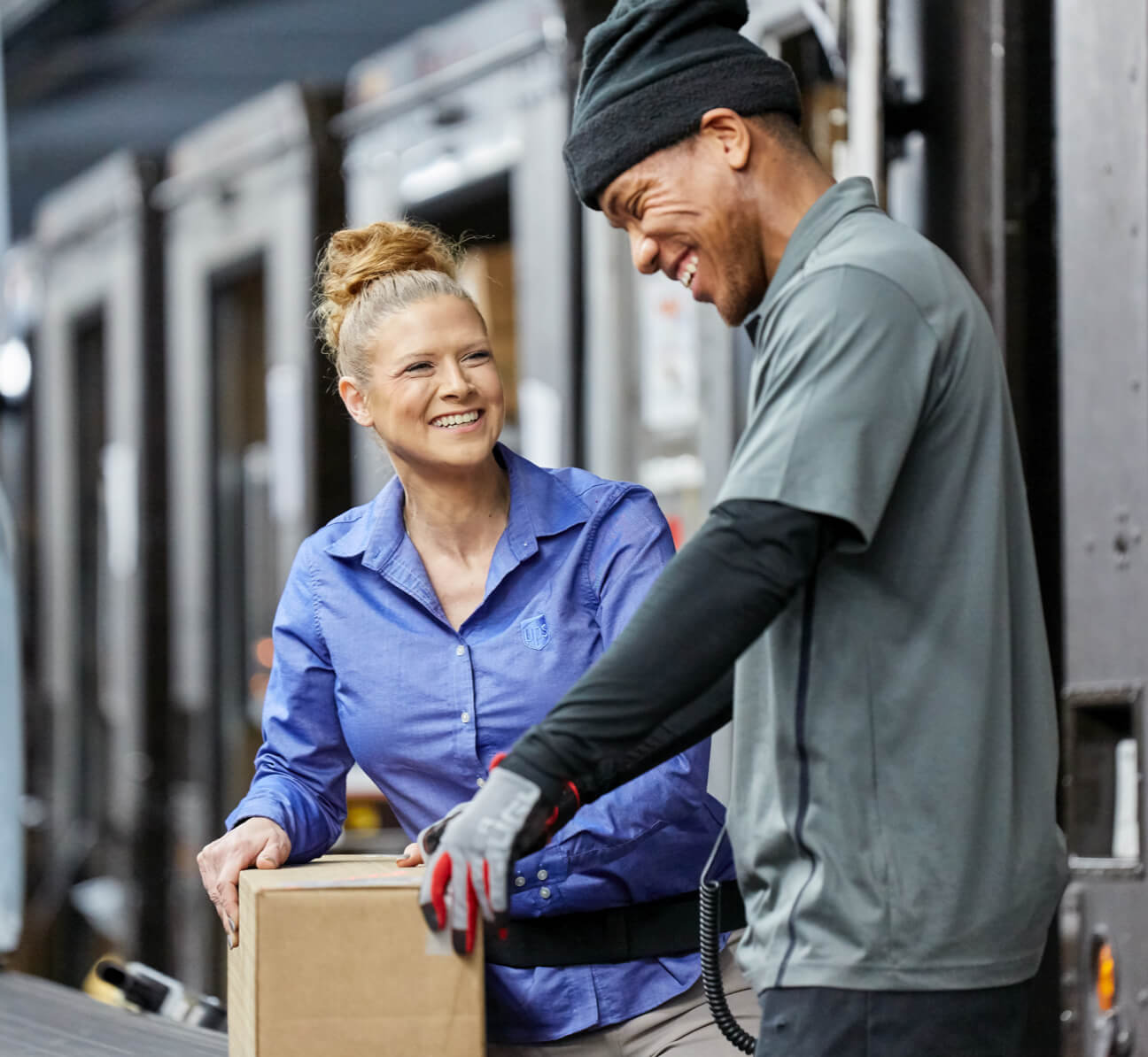 UPS Delivering Packages