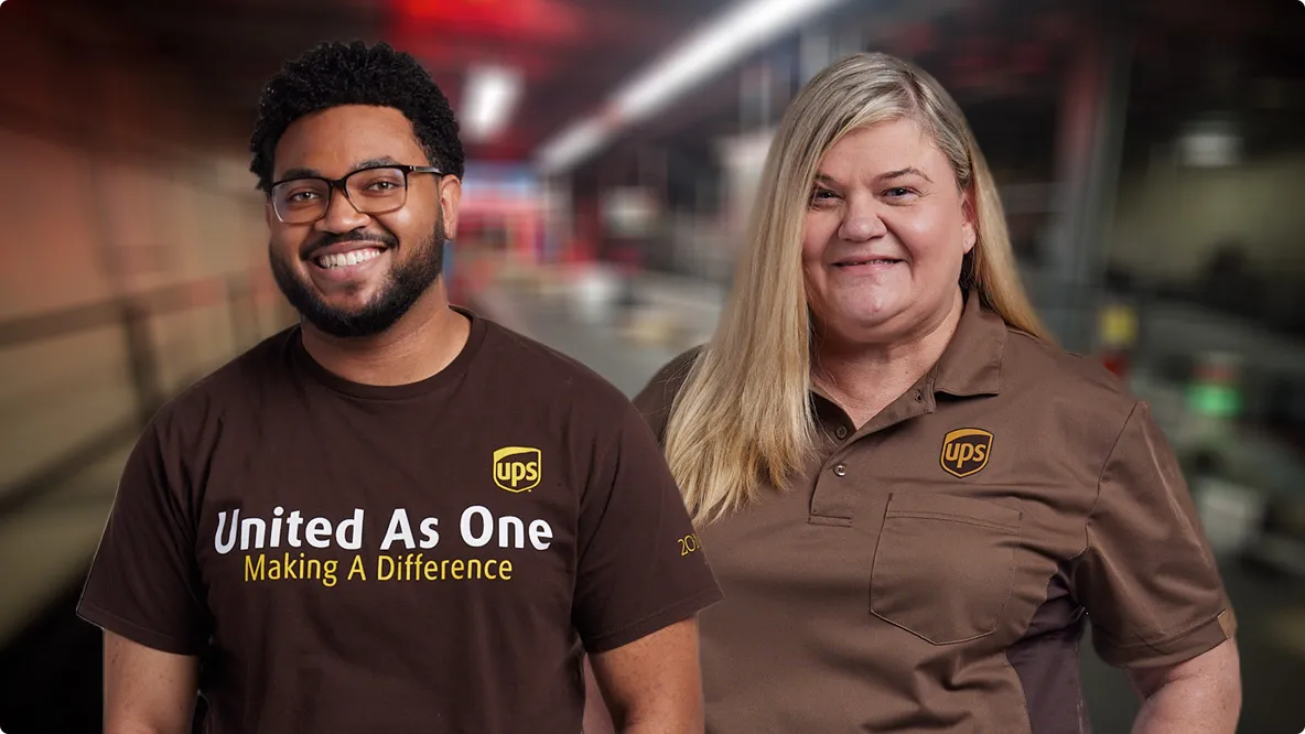 Team members Jalen and Brenda on career growth at UPS