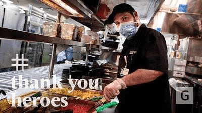 #thankyouheroes - person working in a commercial kitchen