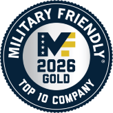 Military Friendly 2020 Gold Top 10 Company