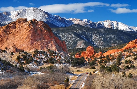 Mountains showcasing the landscape of Colorado Springs, Colorado