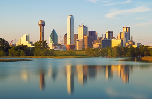 Tall buildings showcasing the skyline of Plano, Texas