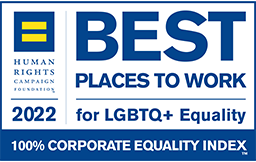 Best Places to Work for LGBTQ+ Equality - 2022. 100% Corporate equality index