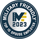Military Friendly - Top 10 Spouse Employer - 2023
