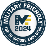Military Friendly - Top 10 Spouse Employer - 2024