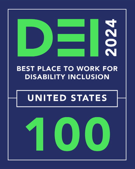 DEI 2024 Award - Best Place to Work for Disability Inclusion