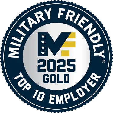 Military Friendly 2025 Top 10 Company