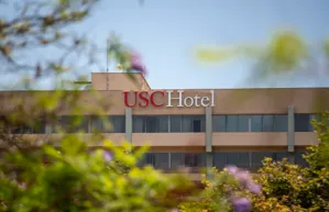 Exterior of USC hotel building