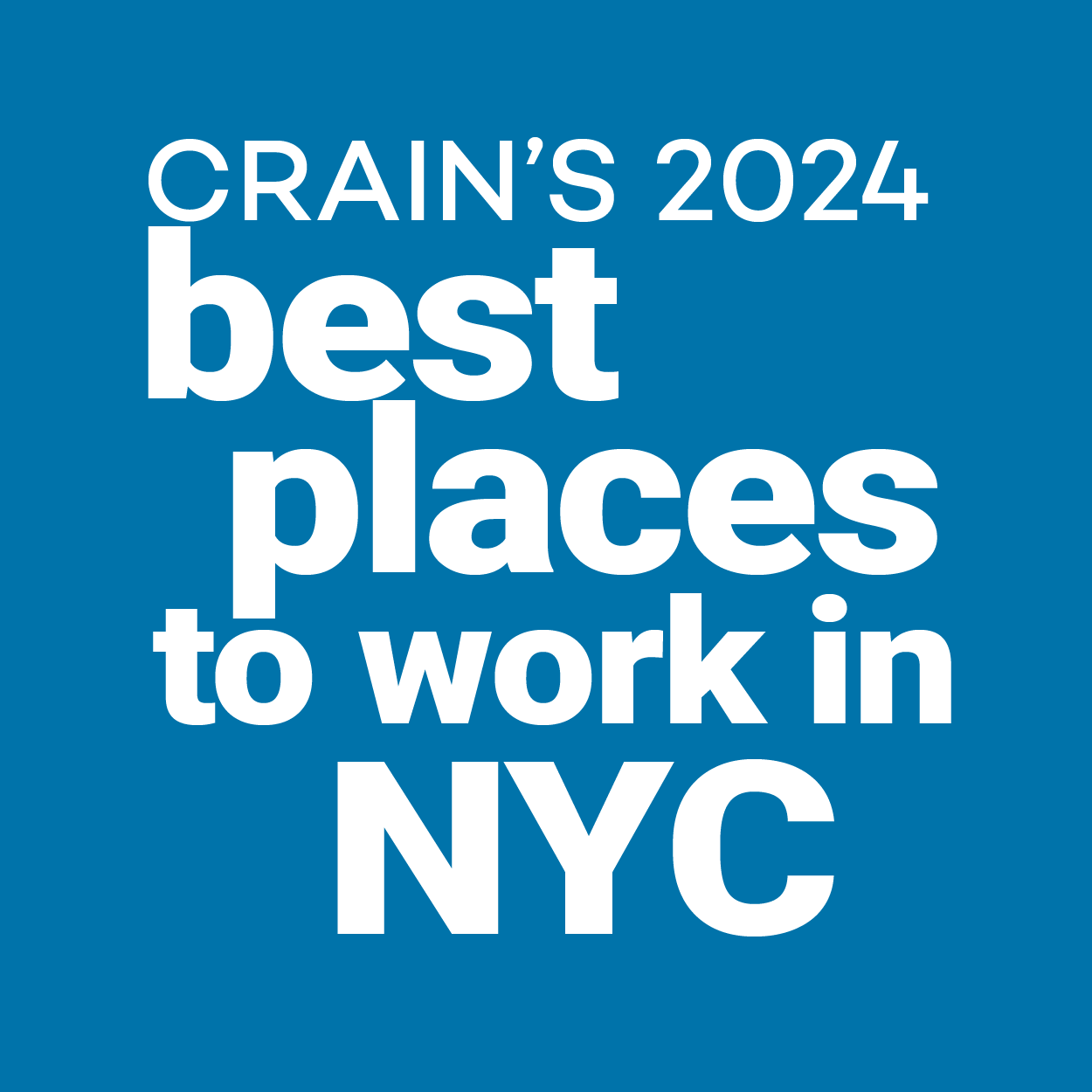 Crain's 2024 best places to work in NYC award