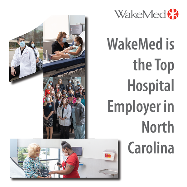 Wakemed is the top hospital employer in North Carolina