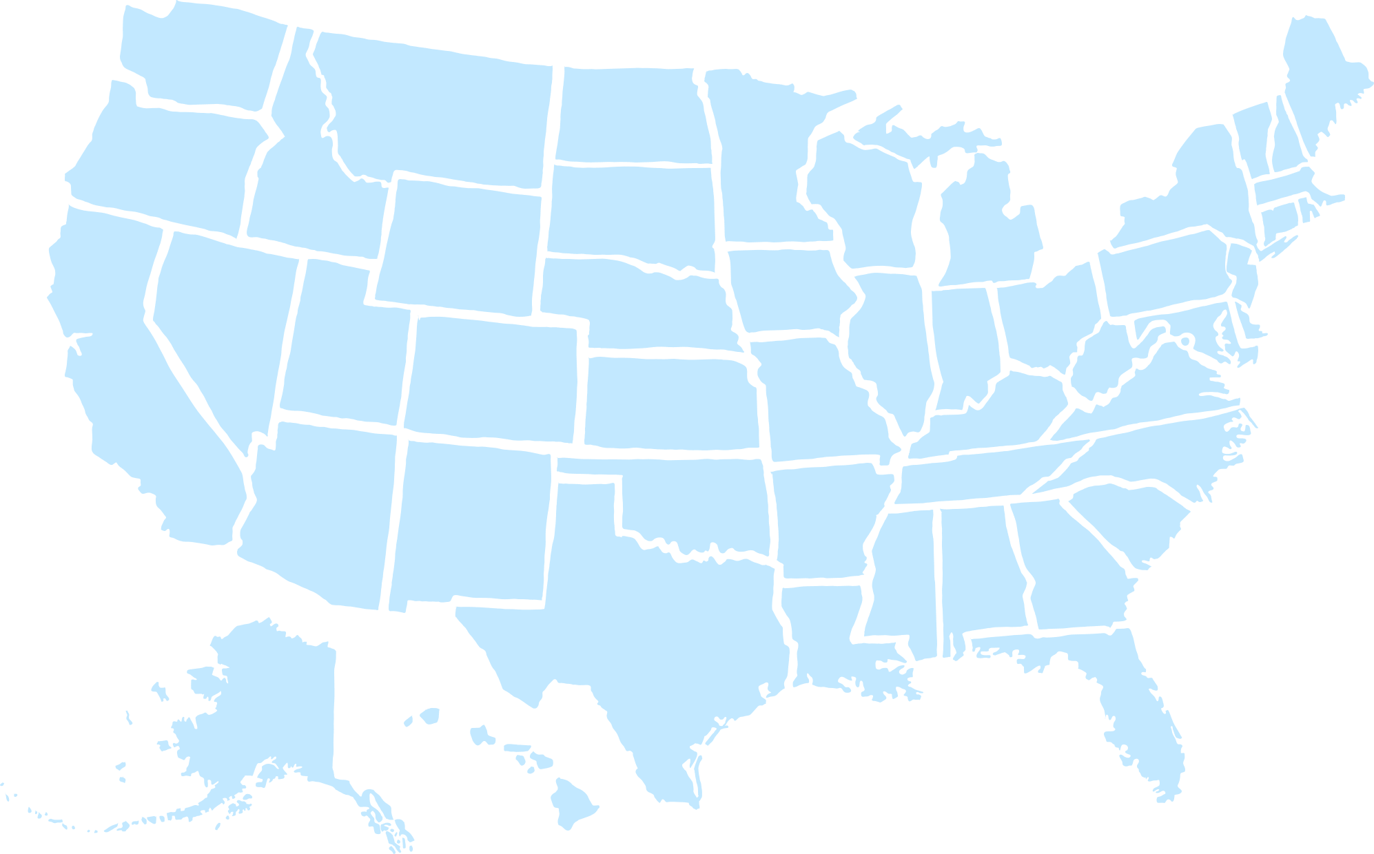 Map of the United States of America