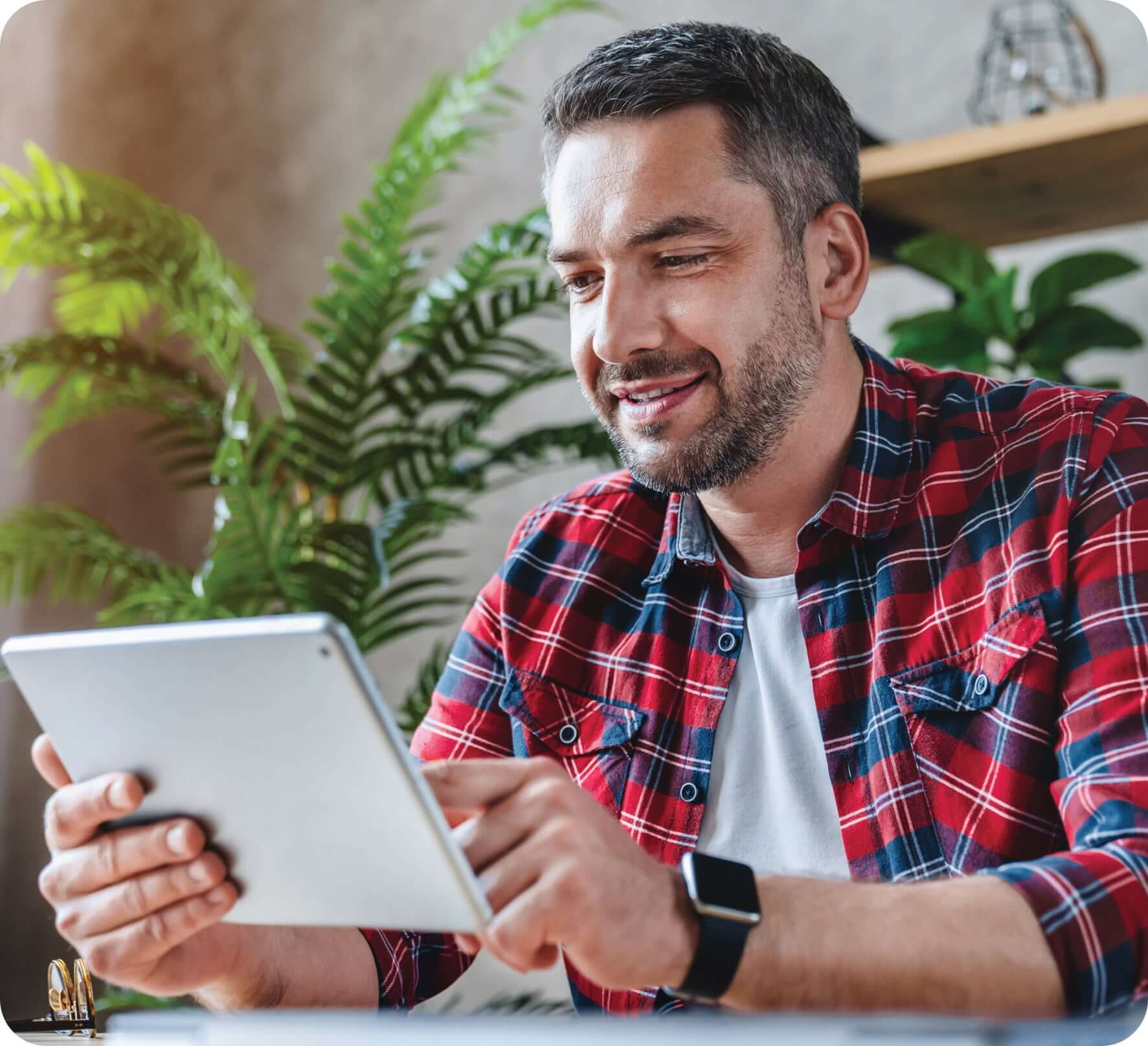 Person looking at their ipad