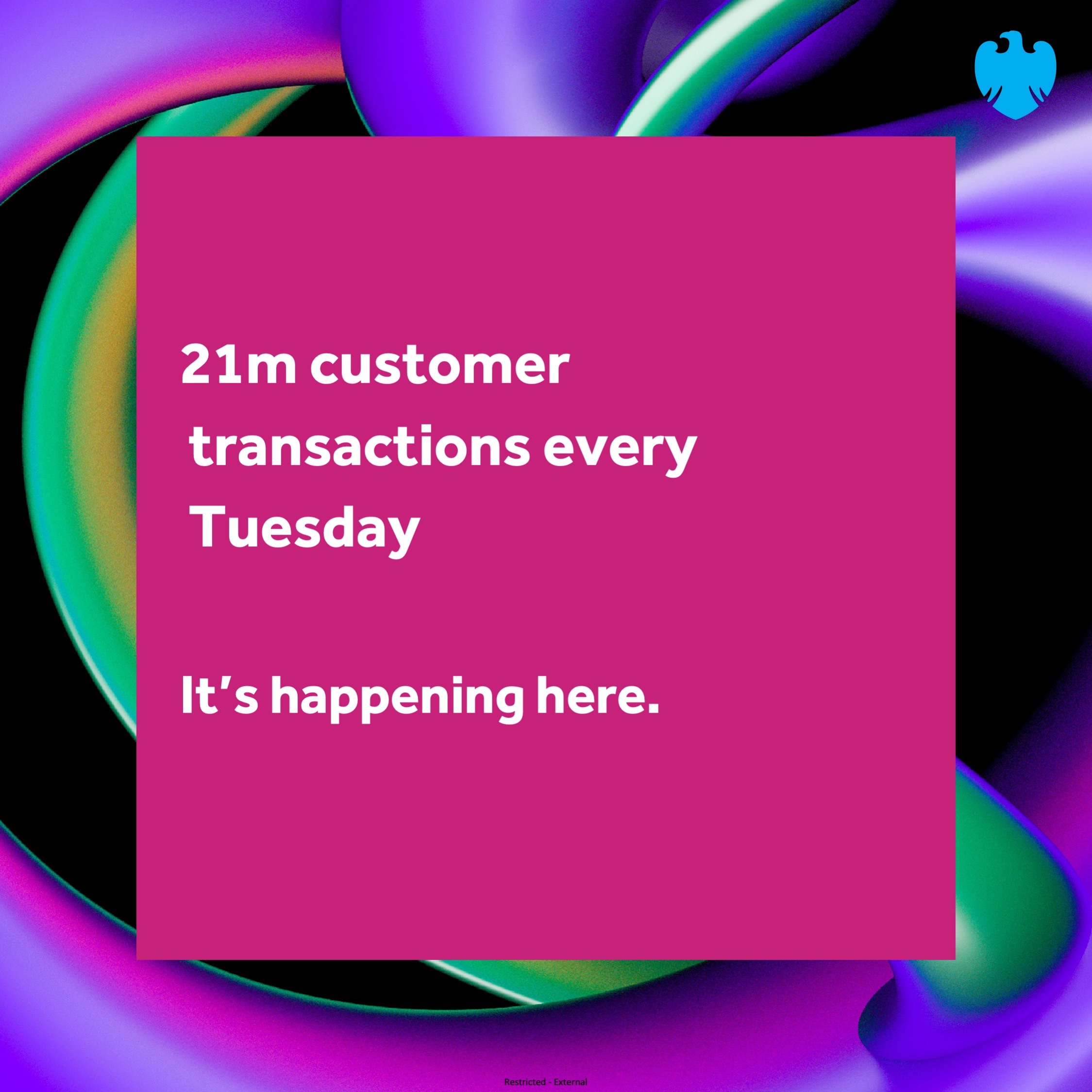 21m customer transactions every tuesday