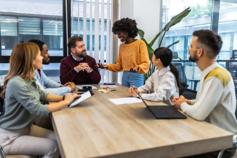 Group of colleagues in a conference room