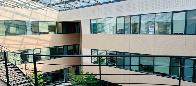 Baxter building atrium view