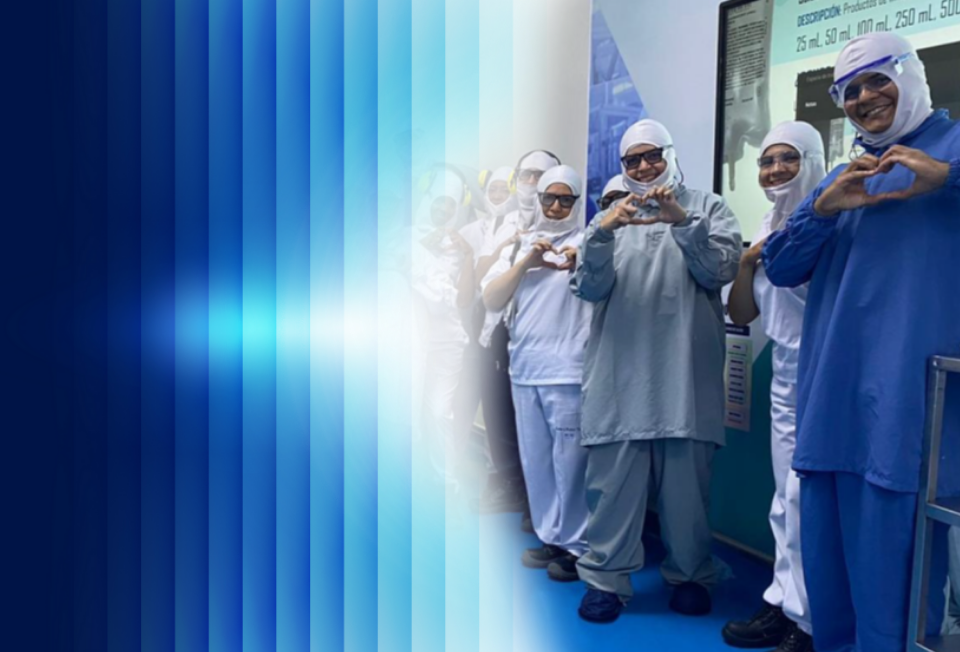 Group photo of Baxter employees