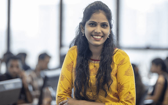 female smiling