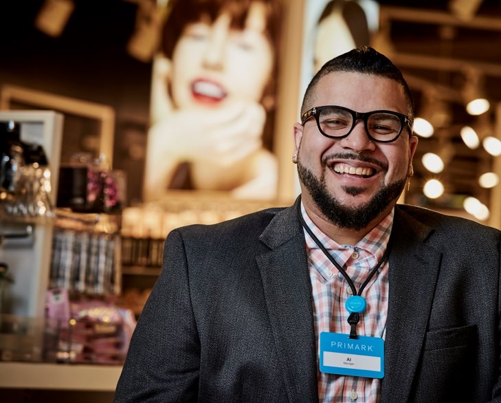 Alvaro working in a Primark store