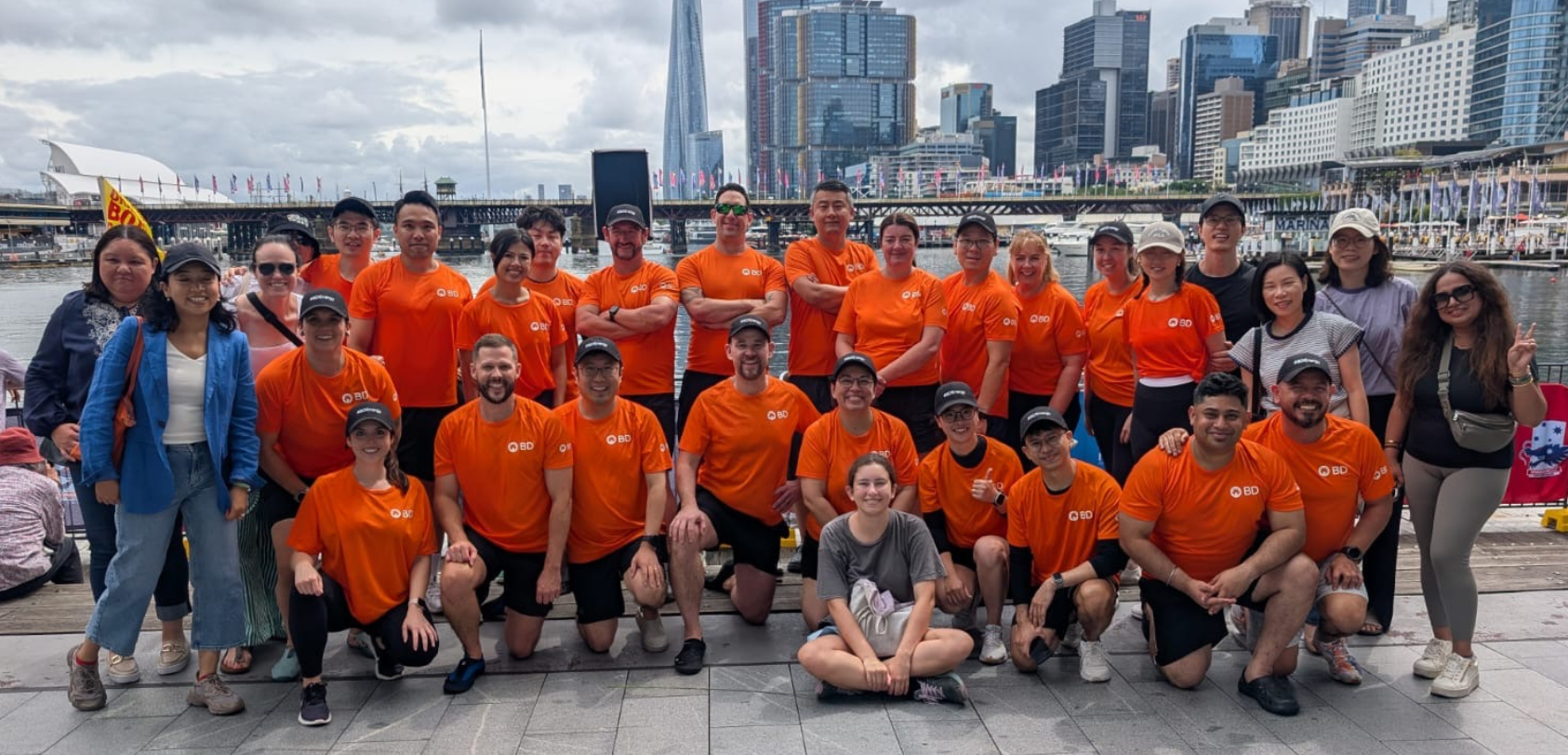 Large group of BD associates at Dragon Boat Lunar New Year Event