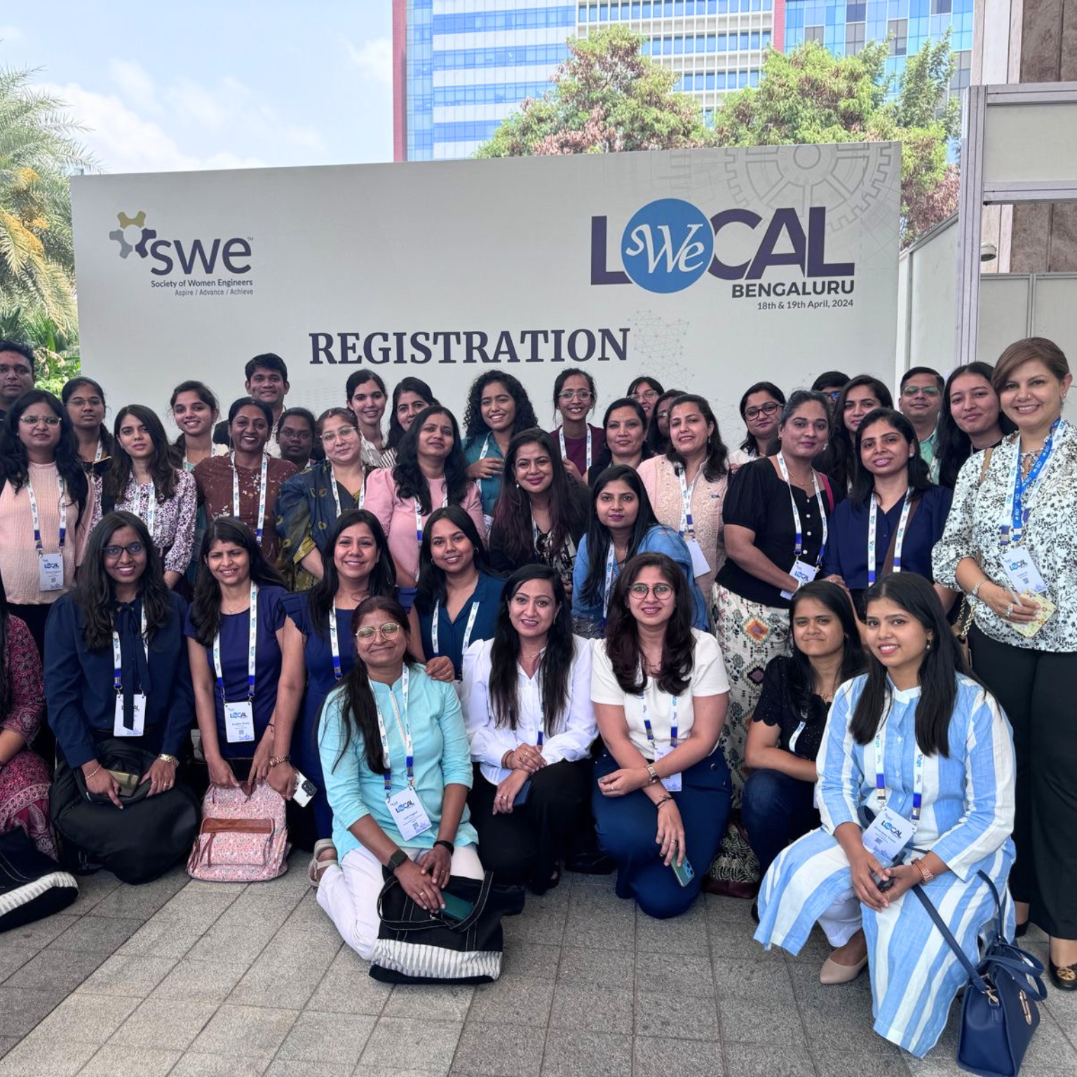 Group of BD associates gathered at a SWE event in Bengaluru