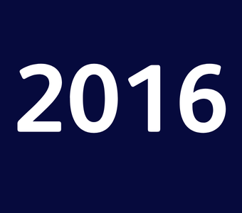 The year &ldquo;2016&rdquo; displayed in white text on a dark blue background.
