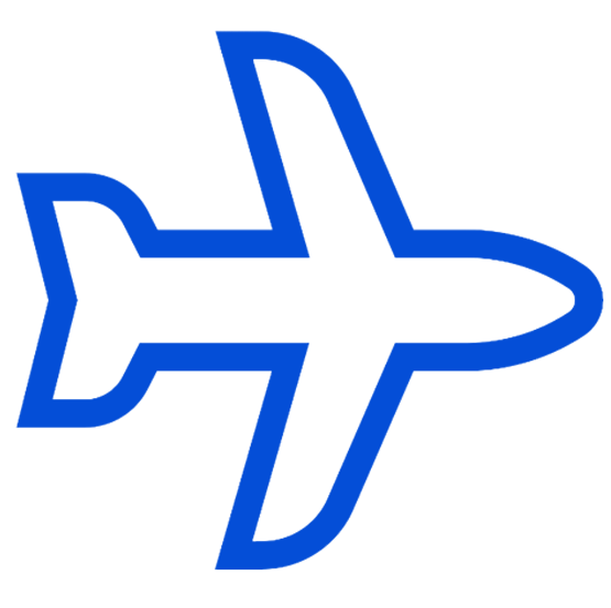 Blue plane icon