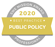 The SWE mission award of 2020 for best practice in public policy