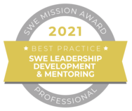 SWE Mission award in 2021 for best practice in SWE Leadership development & mentoring