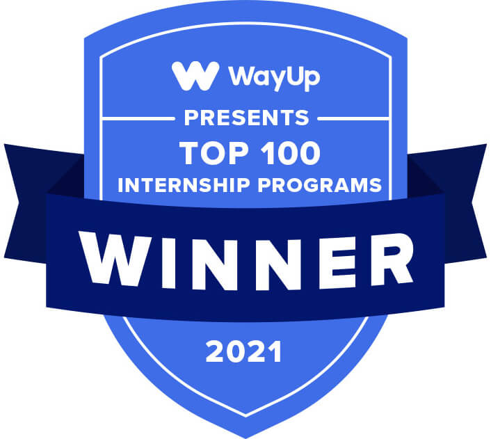 WayUp presents top 100 Internship Programs of 2021 winner