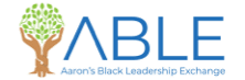 Logo for Able: Aaron's Black Leadership Exchange