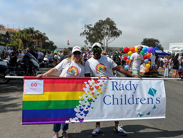 Rady Children's banner at the parade