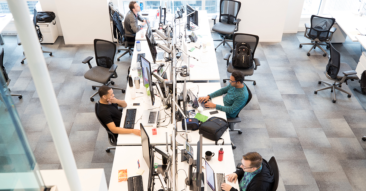 Capital One Chicago office location seating area