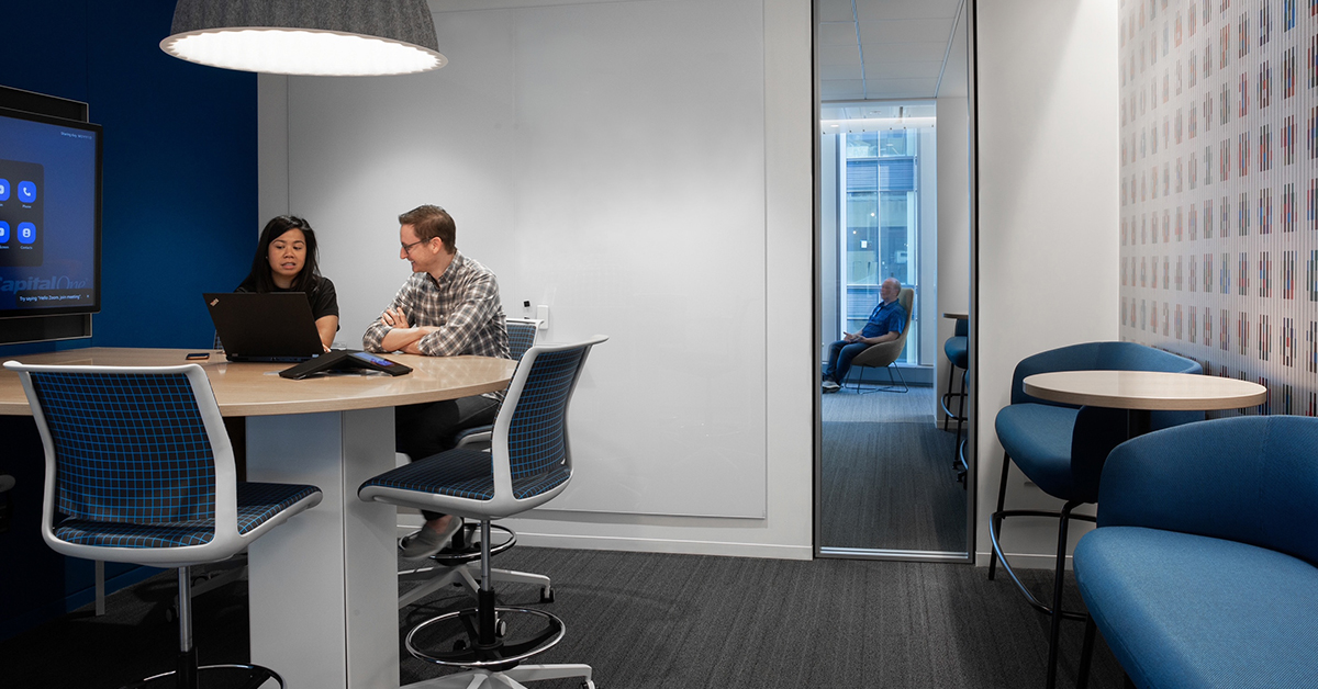 A meeting room inside Capital One