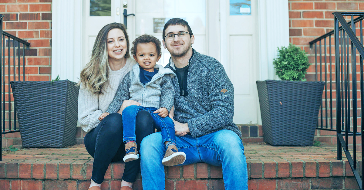 Dads working from home for Capital One with kids