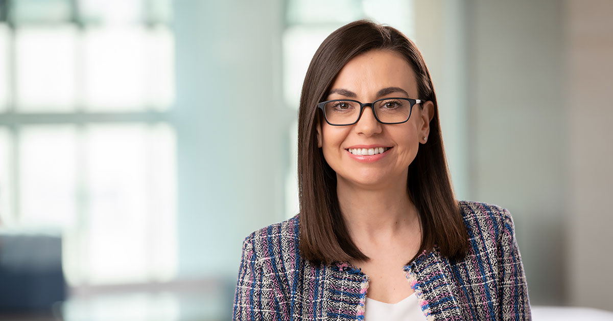 woman in leadership smiling